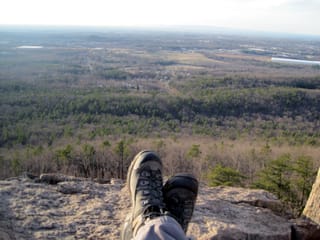 Chris's feet on top of King's Pinnicle