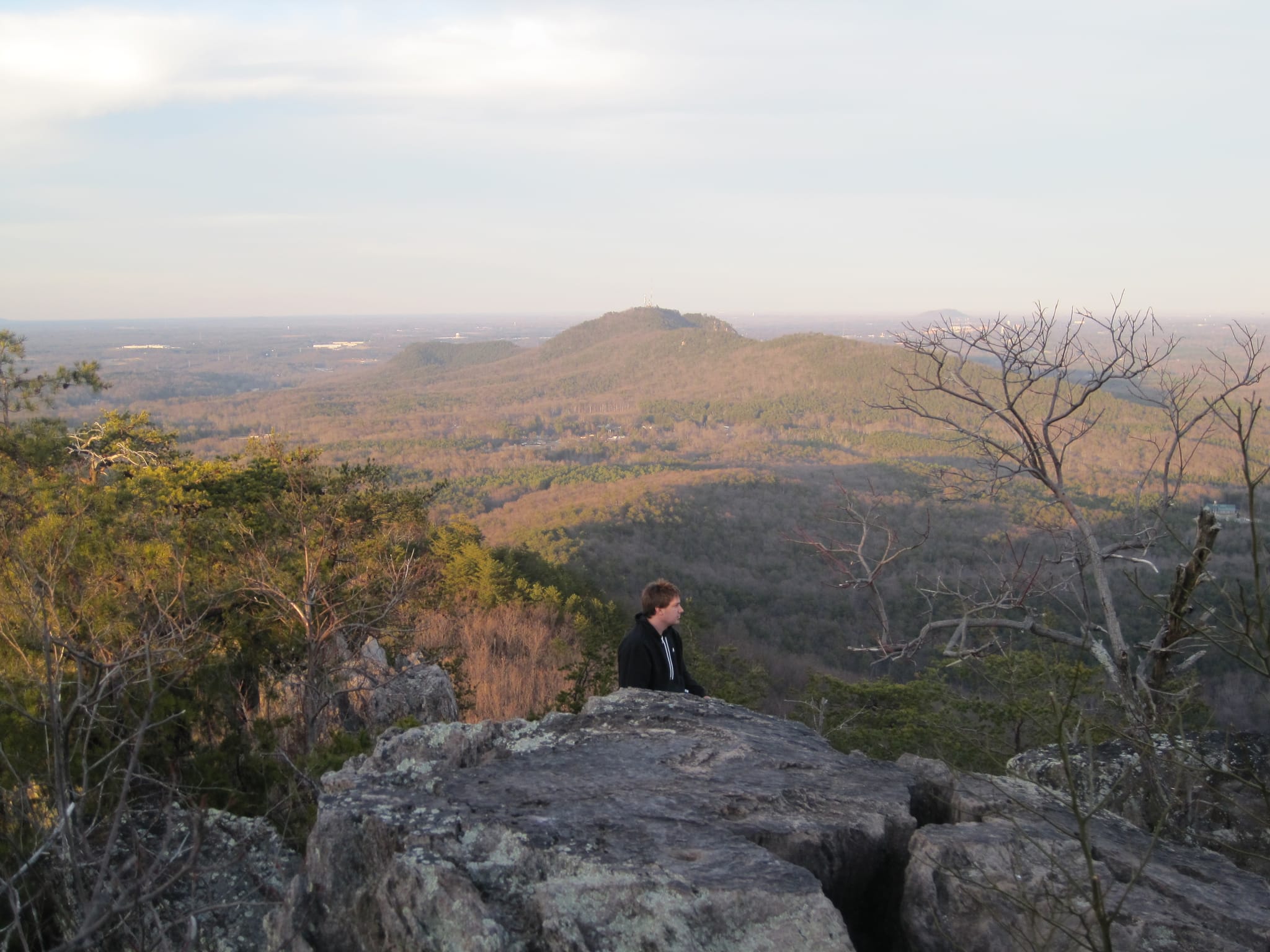 Chris on top of King's Pinnacle in Crowder Mountain State Park, NC