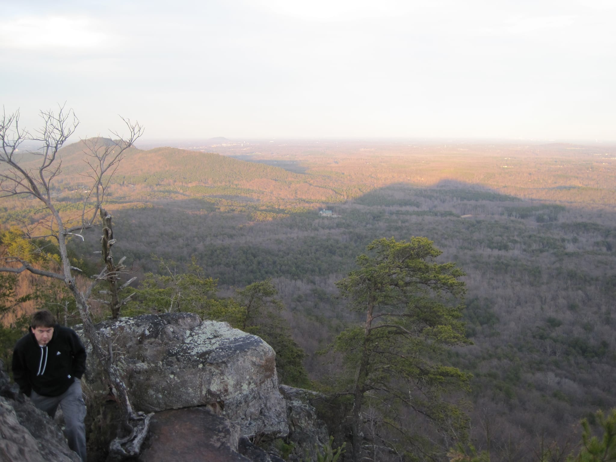 Chris on top of King's Pinnacle in Crowder Mountain State Park, NC