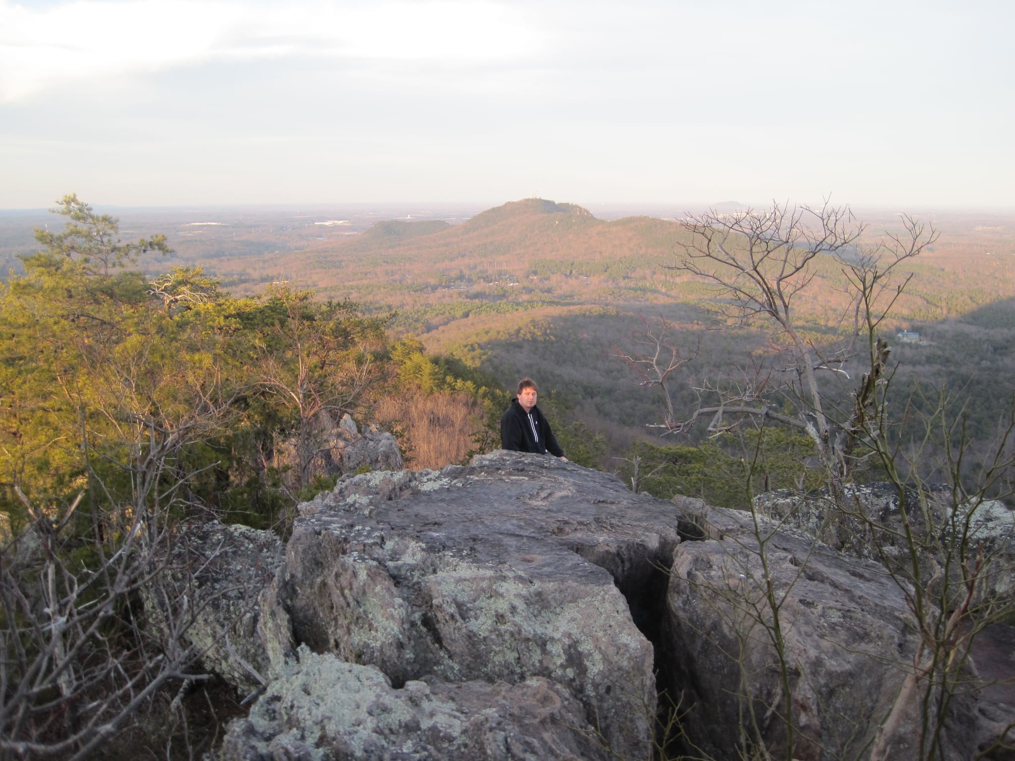 Chris on top of King's Pinnacle in Crowder Mountain State Park, NC