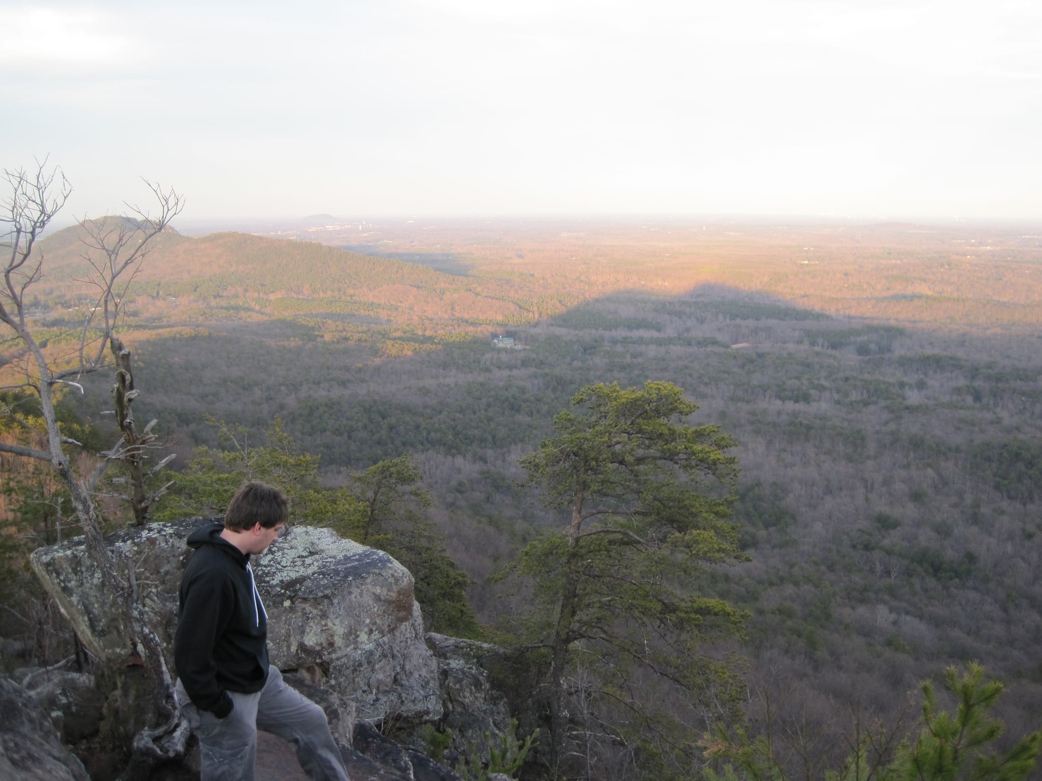 Chris on top of King's Pinnacle in Crowder Mountain State Park, NC