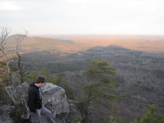 Chris on top of King's Pinnacle in Crowder Mountain State Park, NC