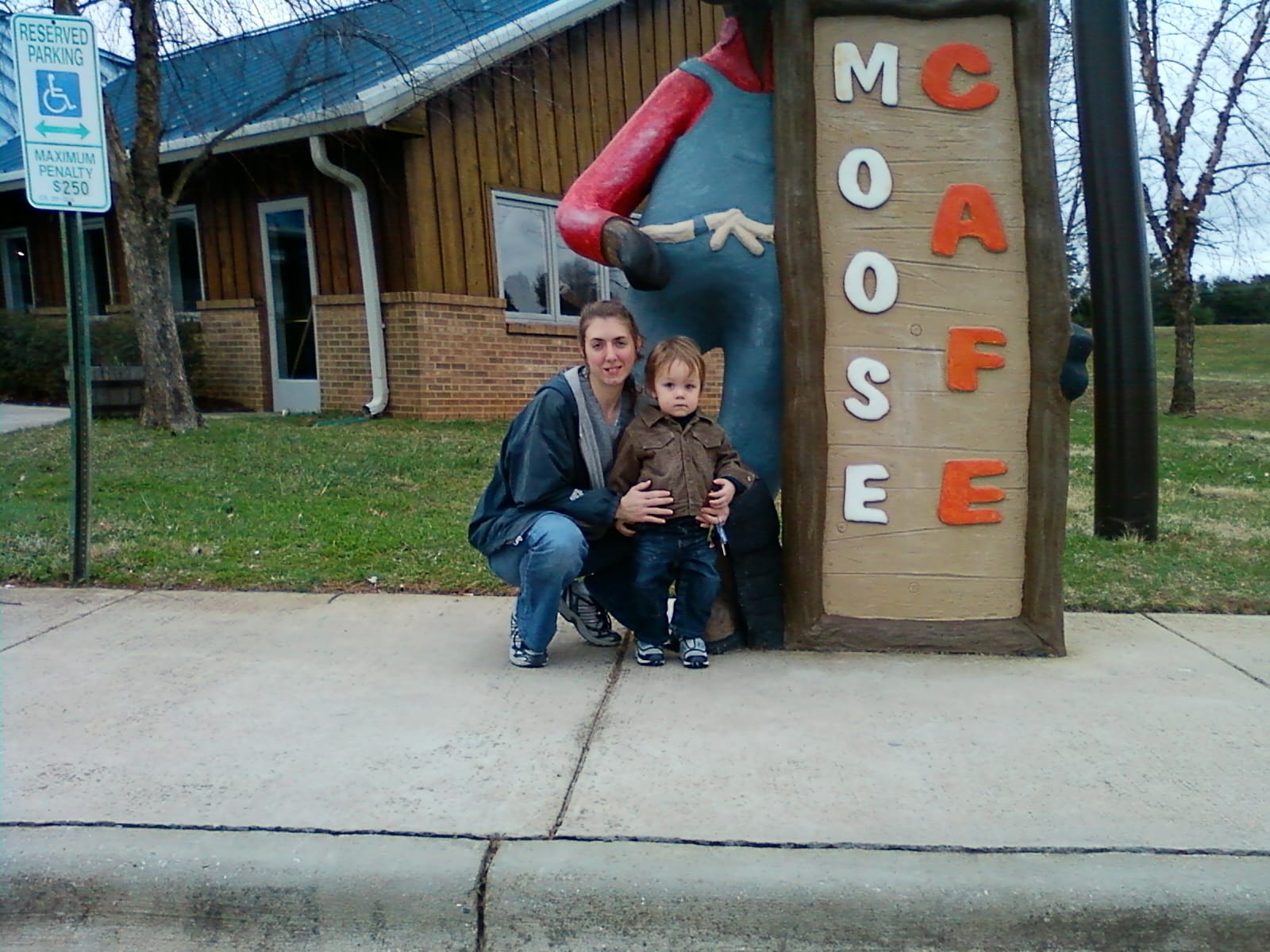 Moose Cafe for lunch, Bridget and Robert