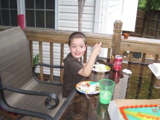 Cake makes William happy!