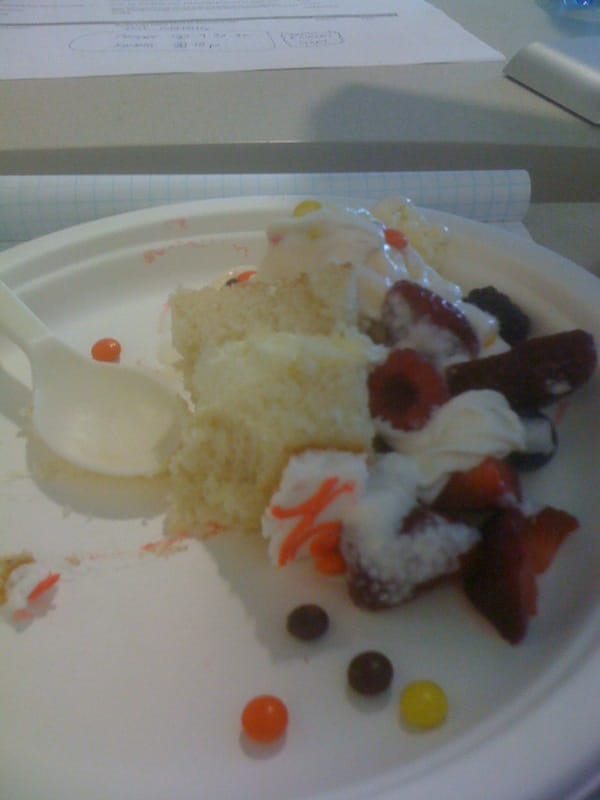 Cake and ice cream