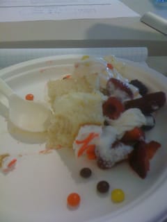 Cake and ice cream