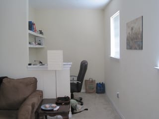 Desk area at the new apartment in Charlotte