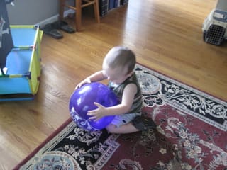 Robert with a balloon