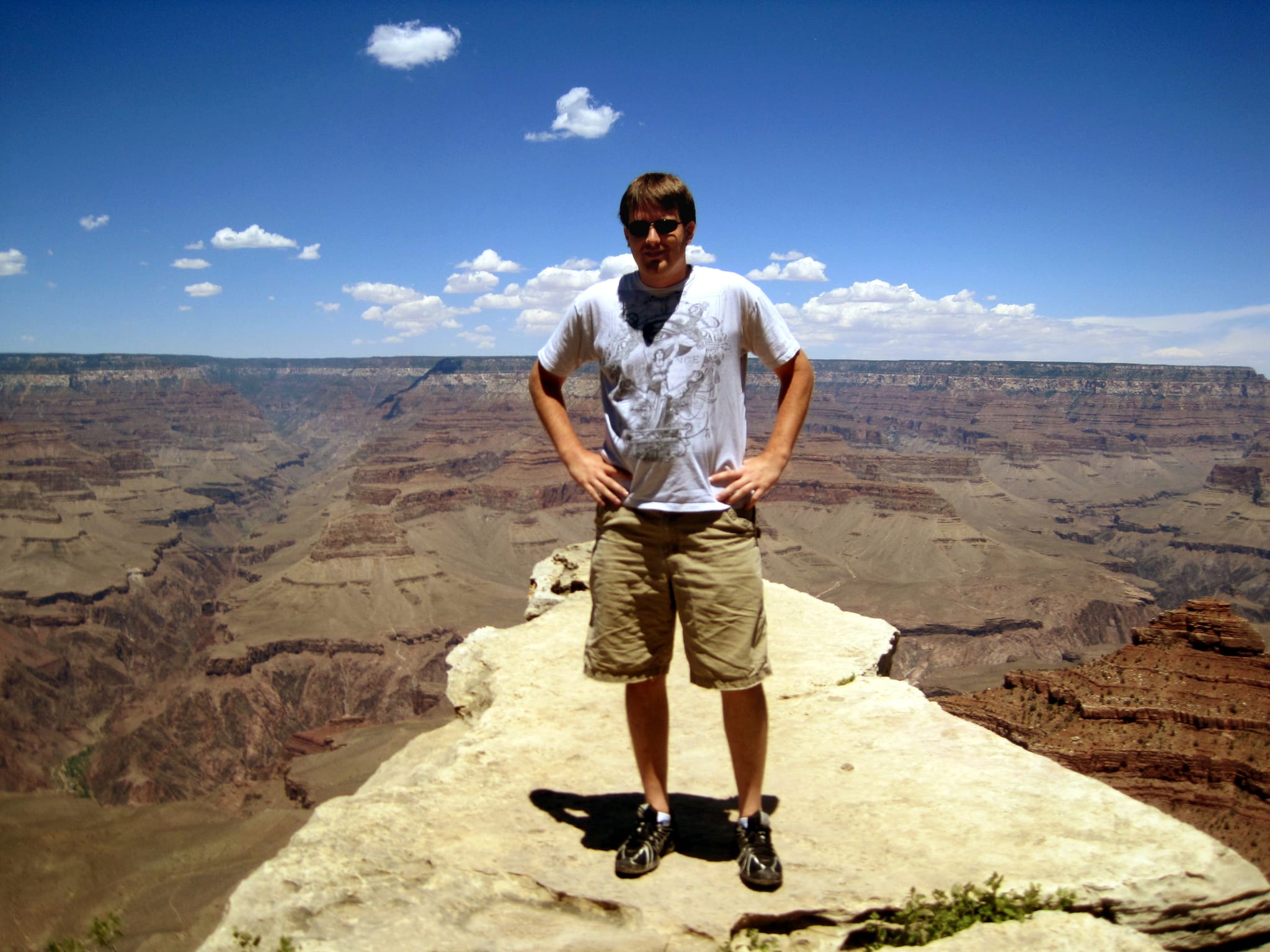 Grand Canyon North Rim - Chris on a Ledge
