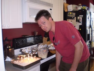 About to blow out the candles