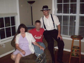 Mom, Batman, and me at Birthday Vegas Style