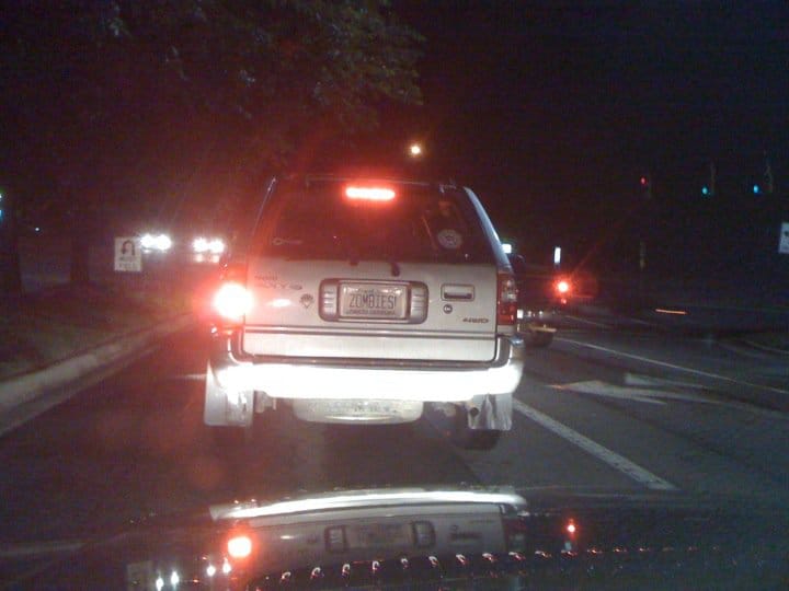 Zombies! - Best license plate EVAR!