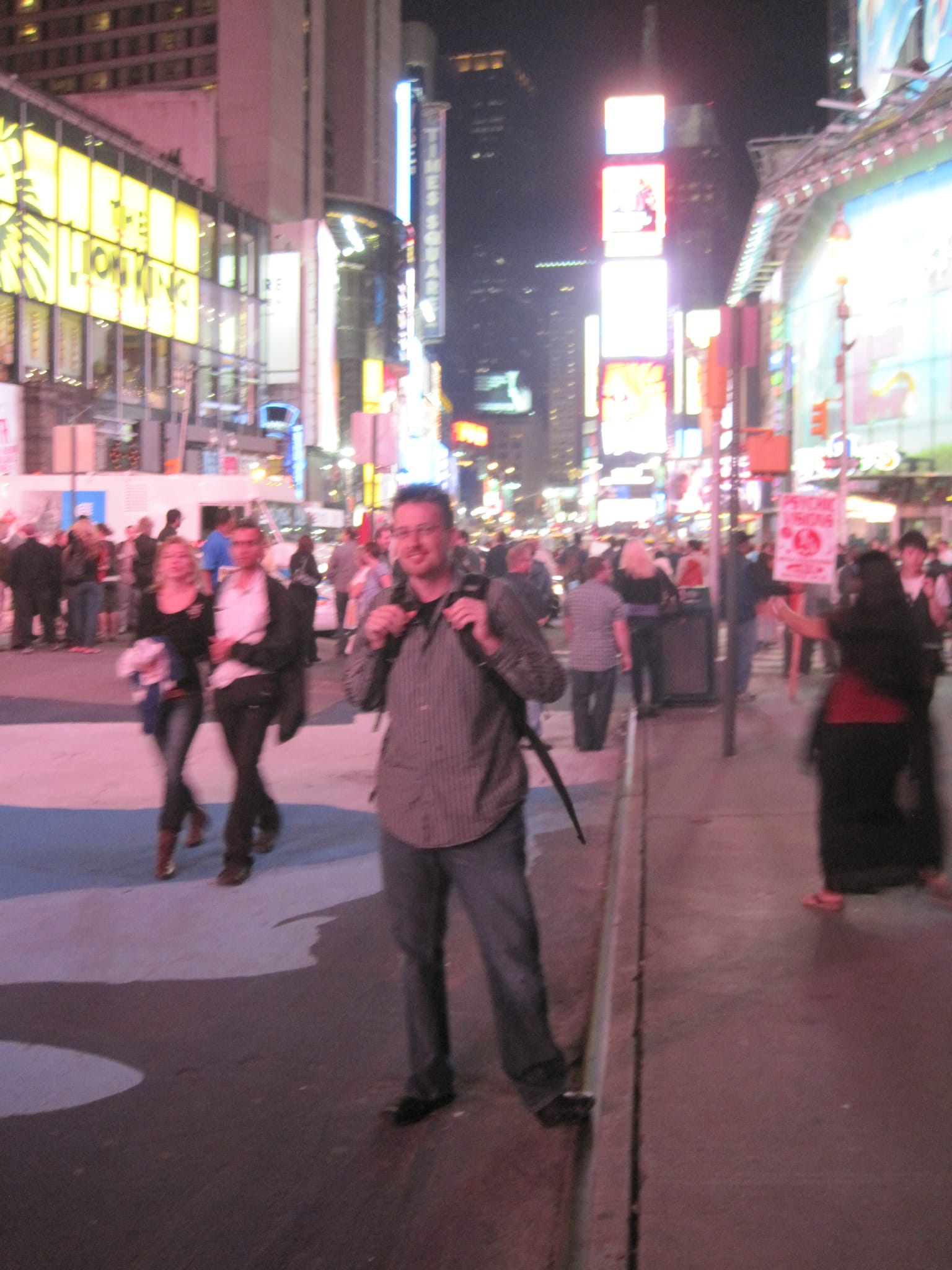 Chris in Times Square