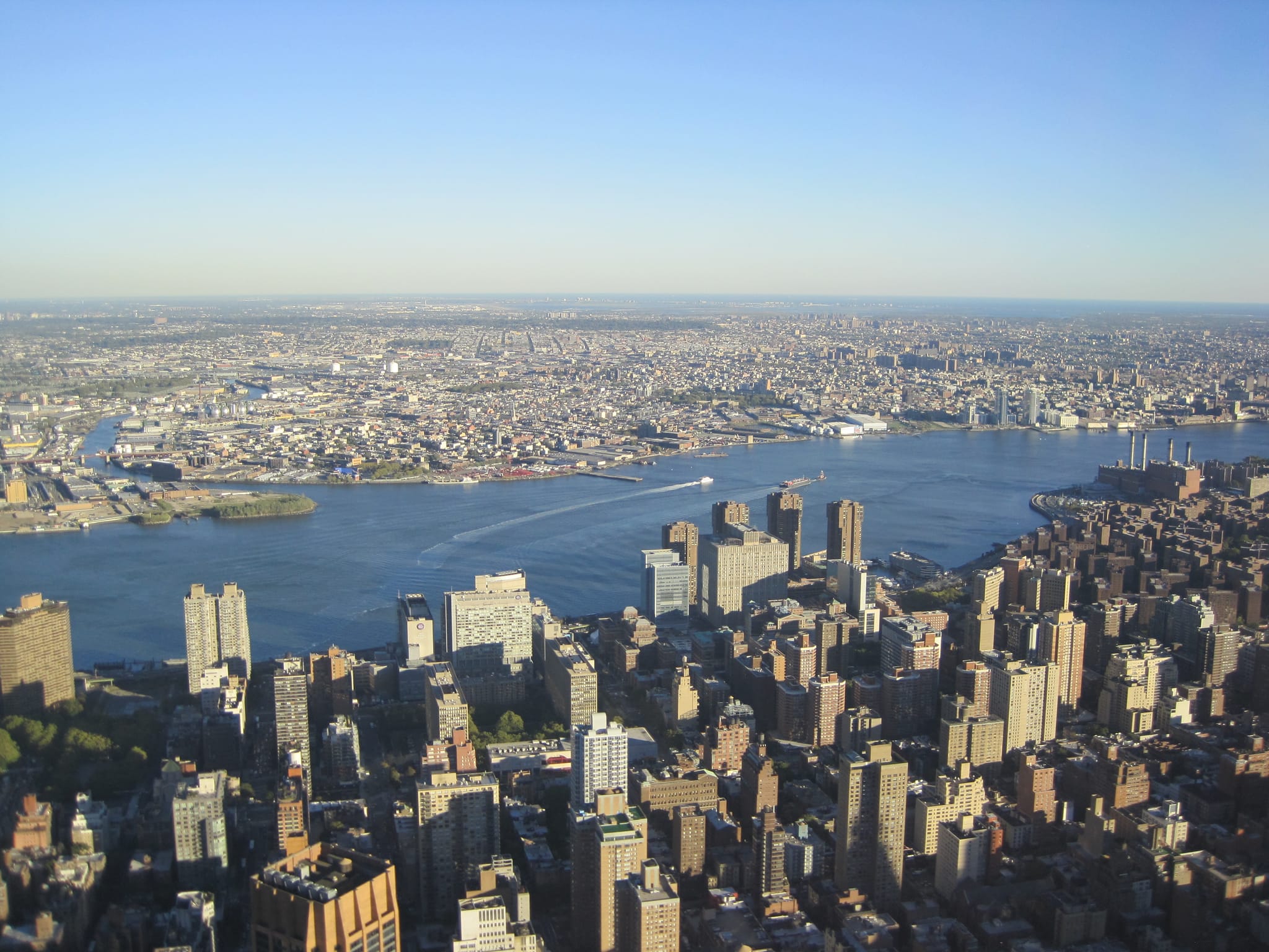 Looking Towards Long Island from the Empire State Building - Manhattan Island - New York City