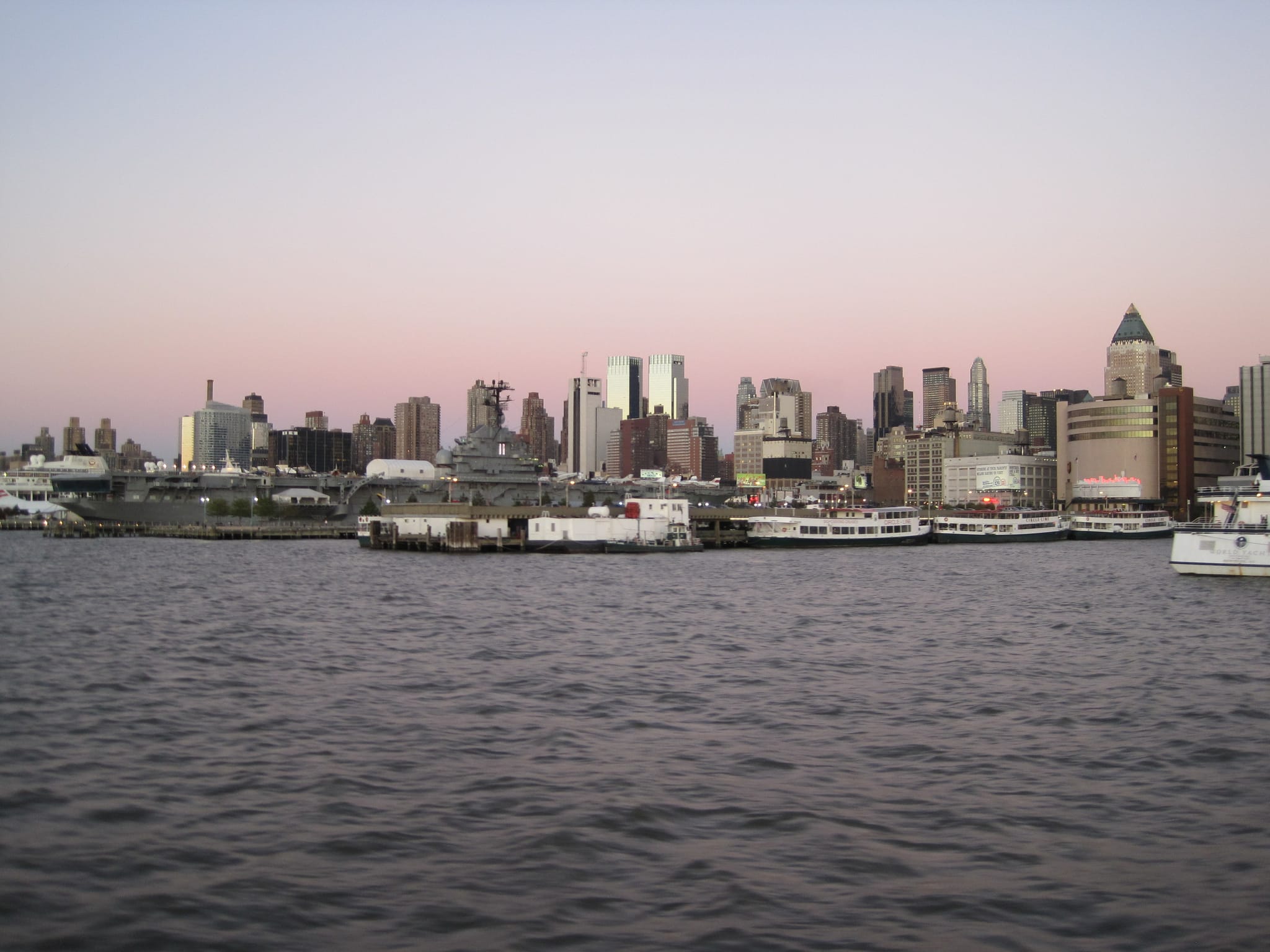 USS Intrepid - NYC Skyline from the ferry
