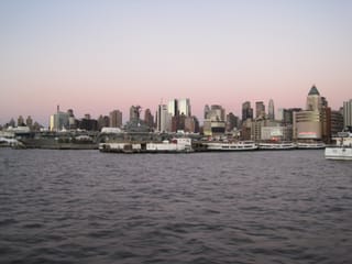 USS Intrepid - NYC Skyline from the ferry