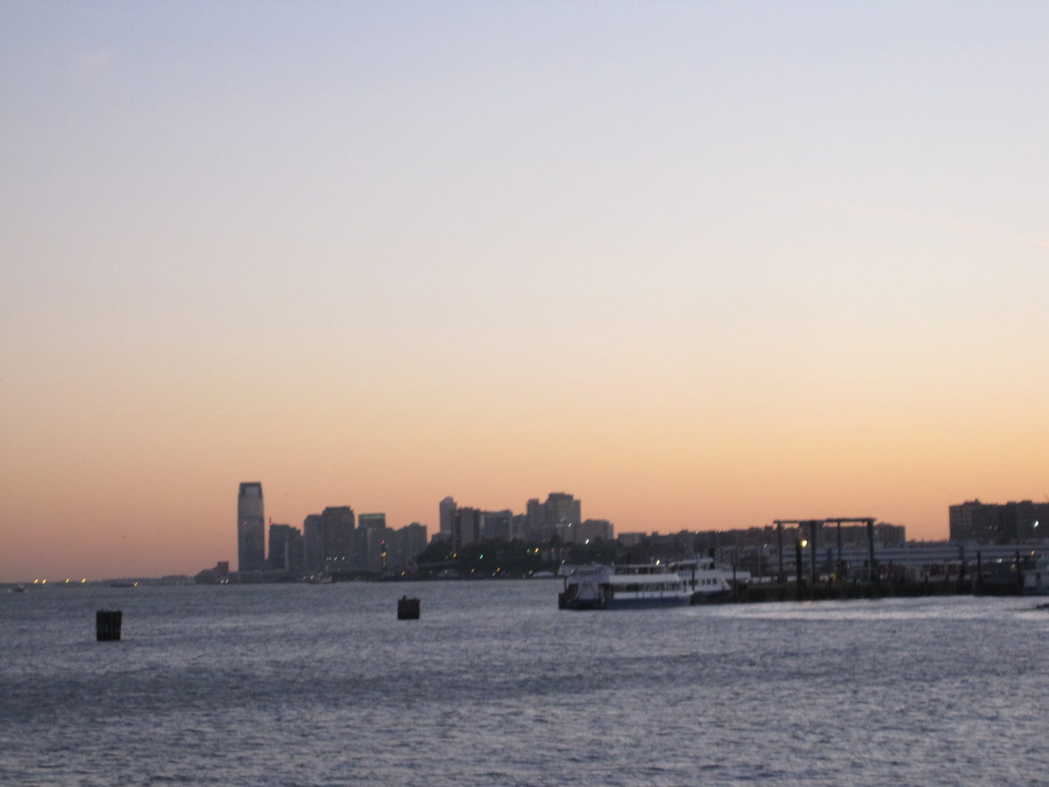 A New Jersey skyline from the ferry