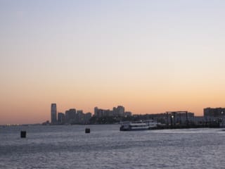 A New Jersey skyline from the ferry