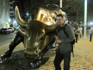 Chris with the Wall St. Bull - New York City