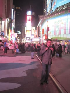 Chris in Times Square