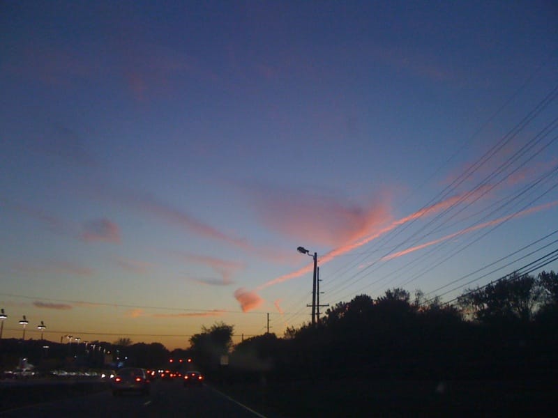 Whispy Clouds in Charlotte's evening sky