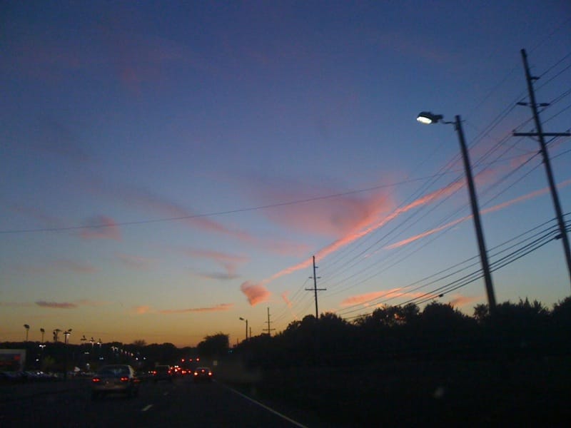 Whispy Clouds in Charlotte's evening sky
