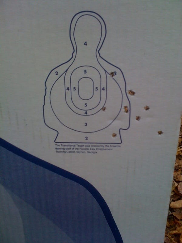 50 yards - scoped .22