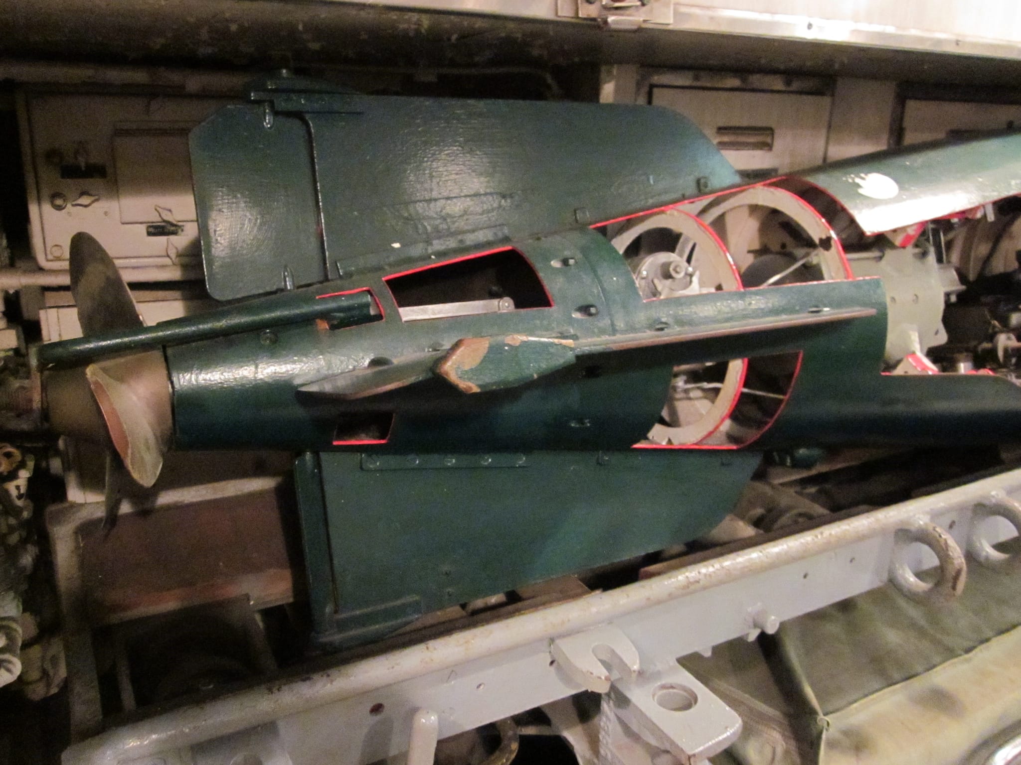 Torpedo cutaway - propeller section - USS Clamagore