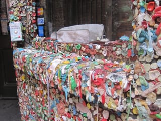 Gum wall accepts all major credit cards.  Ring bell for service