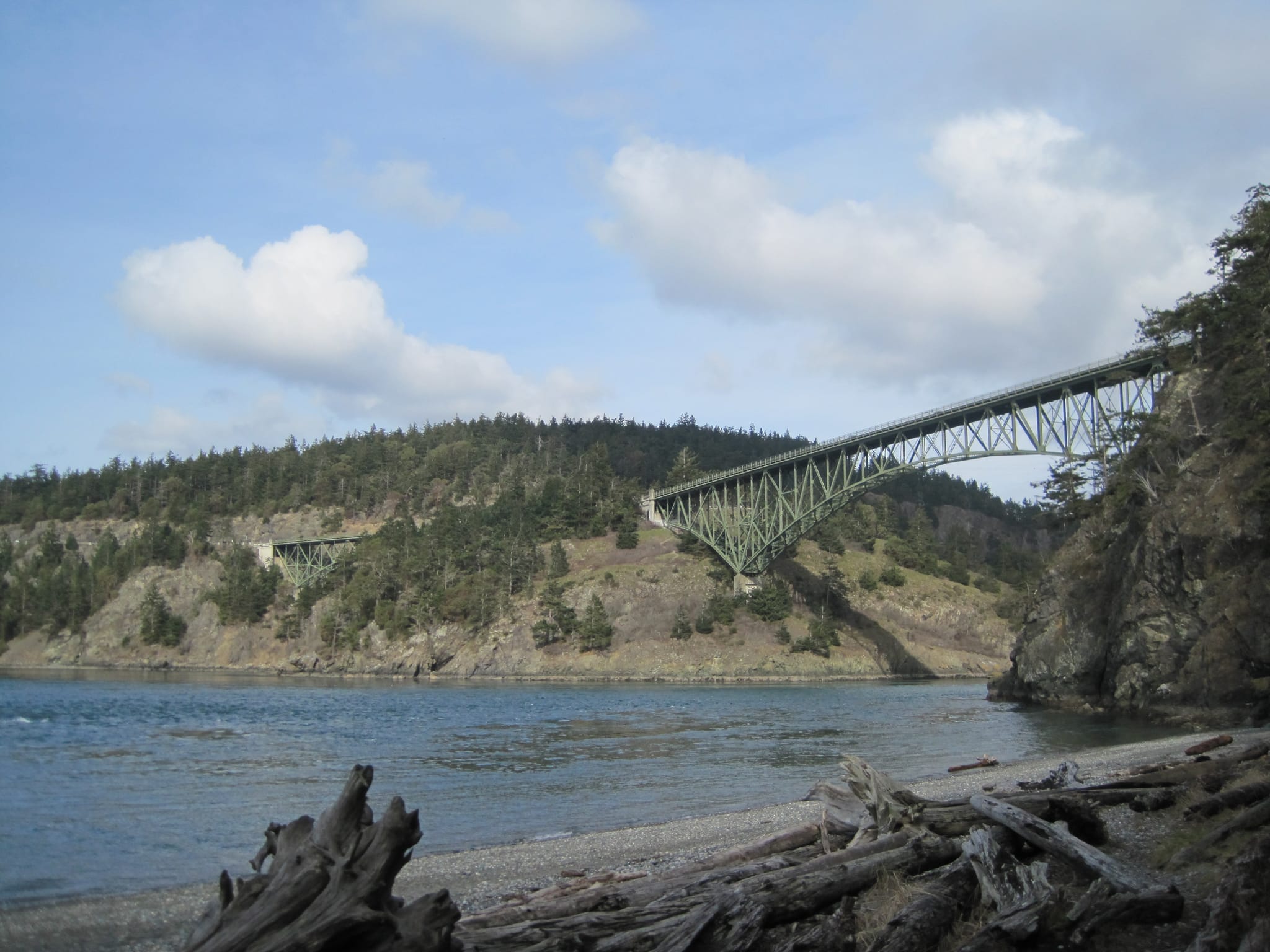 Deception Pass bridge from West Beach