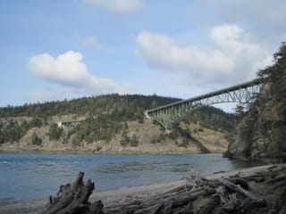 Deception Pass bridge from West Beach
