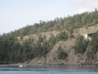 Boat at mouth of Deception pass