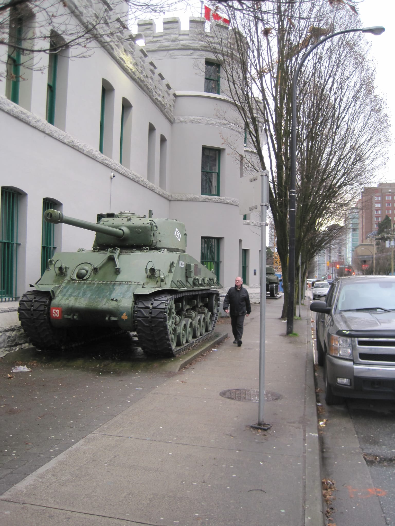 Tanks park wherever they like - Vancouver, BC
