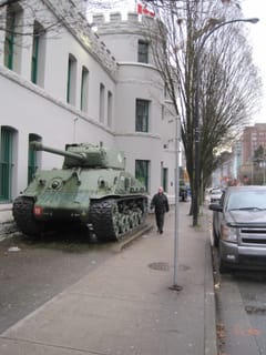 Tanks park wherever they like - Vancouver, BC
