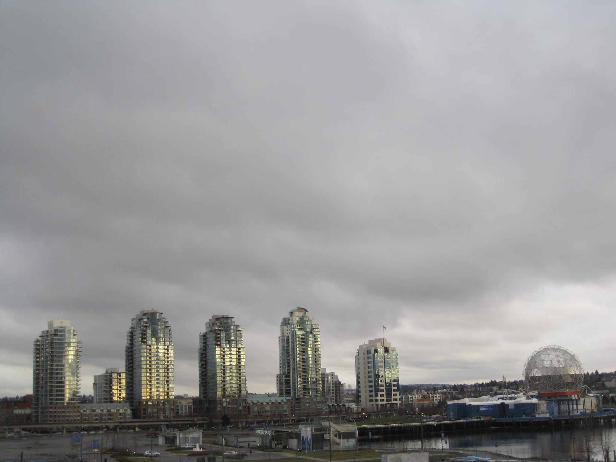Buildings and snowglobe - Vancouver, BC