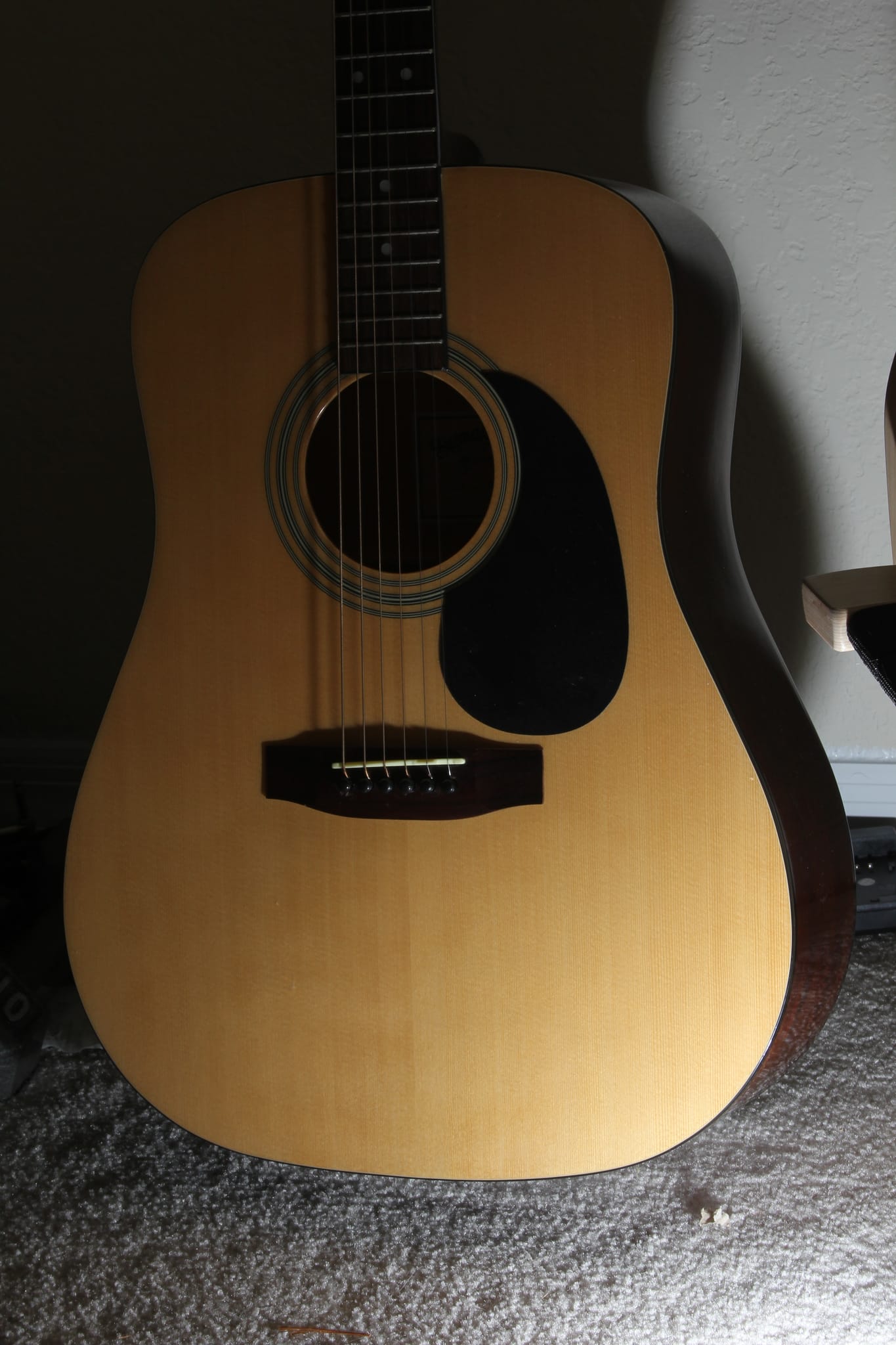 Guitar on floor
