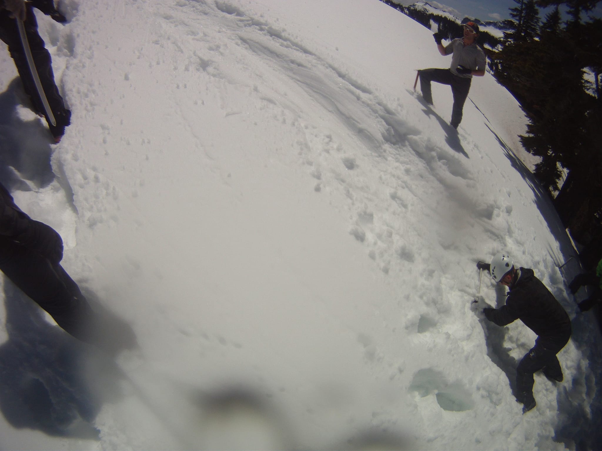 Ice self-arrest training.