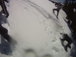 Ice self-arrest training.