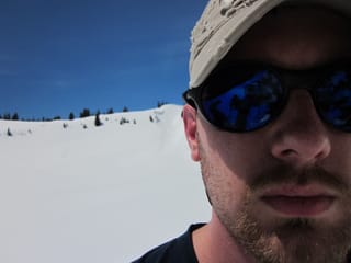Serious snowfield.