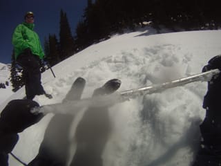 Head first backwards slide - Self Ice-arrest