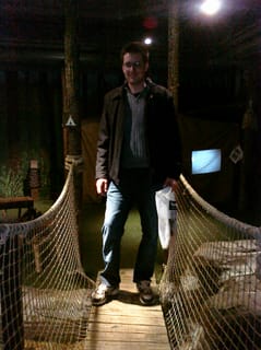 Chris Crossing the bridge - Charleston Aquarium