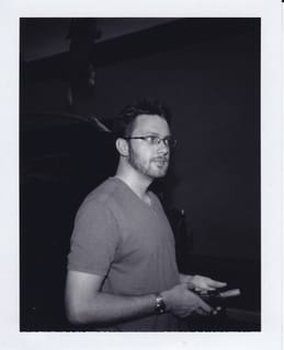 Chris at Coffee and Strobes - Polariod by Adam Doenias