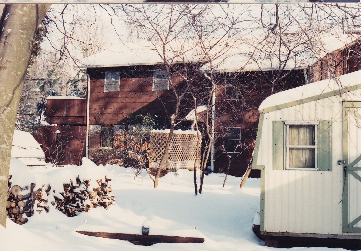 Sharon House in Winter - Remember when it was brown?