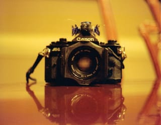 Pentax 645 shooting a Canon A-1