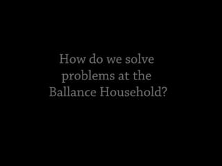 Ballance Problem Solving