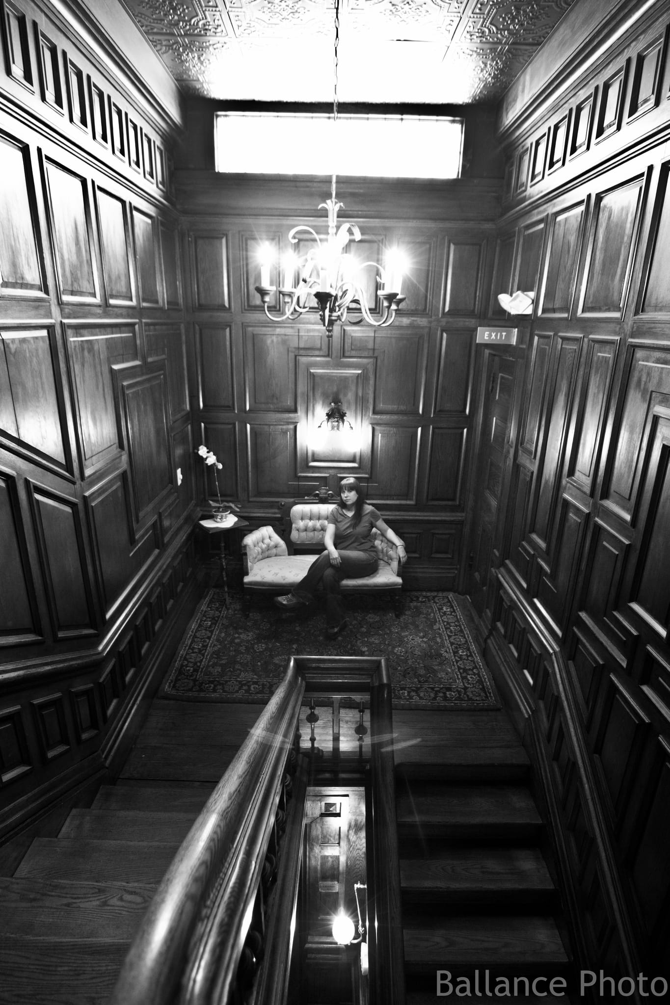 Kate - Stairway - Cedar Crest Inn, Asheville, NC