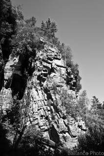 Linville Falls basin plunge view