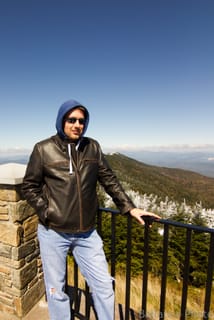 Chris at Mt. Mitchell