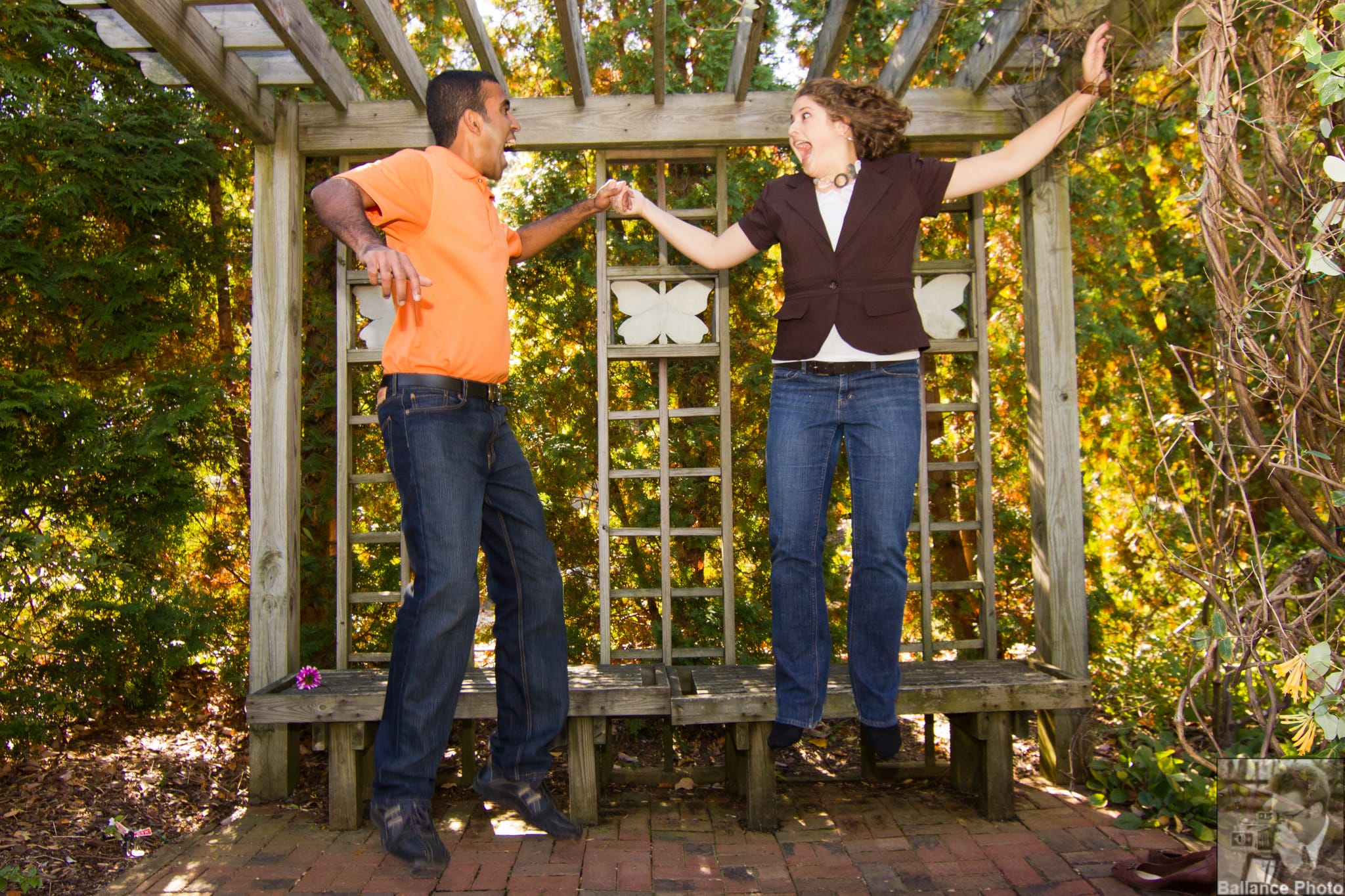 Ajay and Meredith - UNCC Botanical Gardens-5