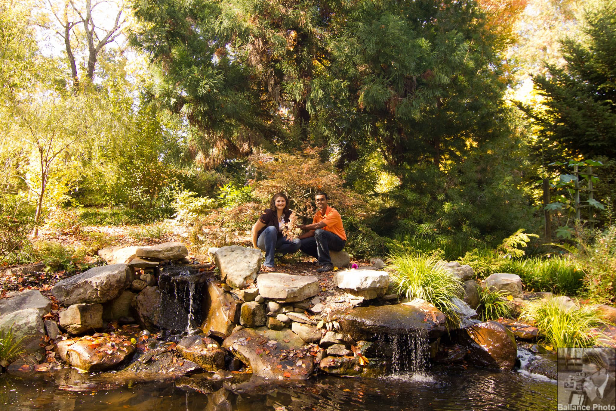 Ajay and Meredith - UNCC Botanical Gardens-9